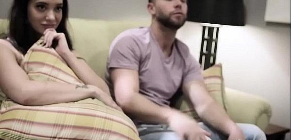  Hot babe Gia Page fucked with both stepbros